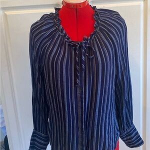 A.N.A. Navy Striped Women's Top